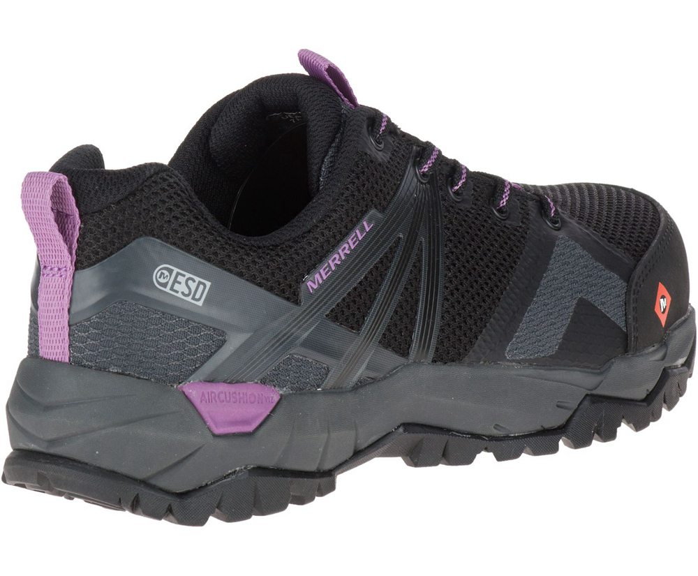 Merrell Hiking Shoes Black - Fullbench 2 SD Steel Toe Work - Womens 53JKLOGQH
